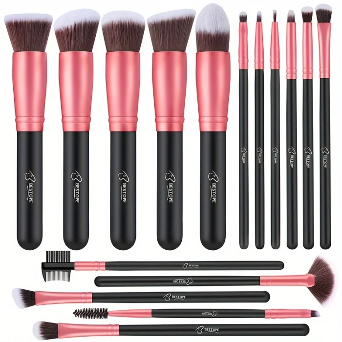 BESTOPE PRO Makeup Brushes Makeup Brush Set - 16 Pcs Premium Synthetic Foundation Concealers Eye Shadows Make Up Brushes set,Eye - Image 1