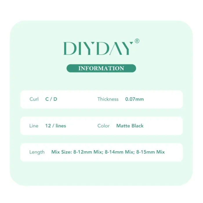 DIYDAY U-shaped 3D 4D 5D Eyelash Extension New Style U Shape W Bloom Lashes Premade Fans Lightweight Fluffy Mink Faux Eyelashes - Image 5