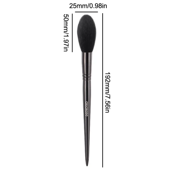 Professional Goat Hair Face Makeup Brush Set - Long Handle Highlighter Blush Concealer Beauty Tools for Makeup Artists - Image 6