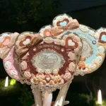 Flower Knows Sweetie Bear Collection Hand Holding Mirror 3 Types Exquisite Relief Makeup Tools Cute HD Makeup Mirror - Image 6