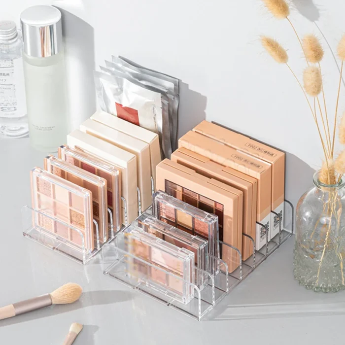 Makeup Organizer Desktop Multi-cell Display Box Makeup Blush Cosmetics Shelf 7-compartment Plastic Eye Shadow Tray Storage Box - Image 1