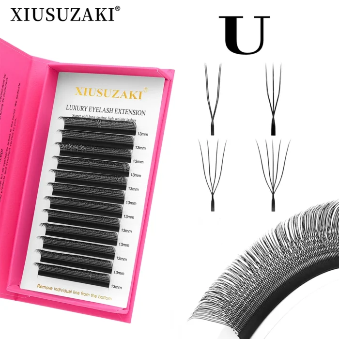 XIUSUZAKI U-Shaped YY 3D 4D 5D W Eyelash Extensions New Style U/W Lashes Extension Mink Premade Volume Fans False Eyelashes - Image 2