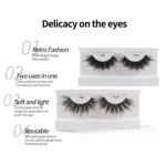 New Spike Real Mink Lashes High Quality 16mm 18mm 20mm 25mm Volume Fluffy Wispy Strip Lashes Suppliers Wholesale Mink Eyelashes - Image 3
