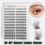 Individual Lashes Cluster C Curl Mix Lash Clusters 3D Wispy DIY Eyelash Extension 0.1mm Super Thin Band Resuable Natural Lashes
