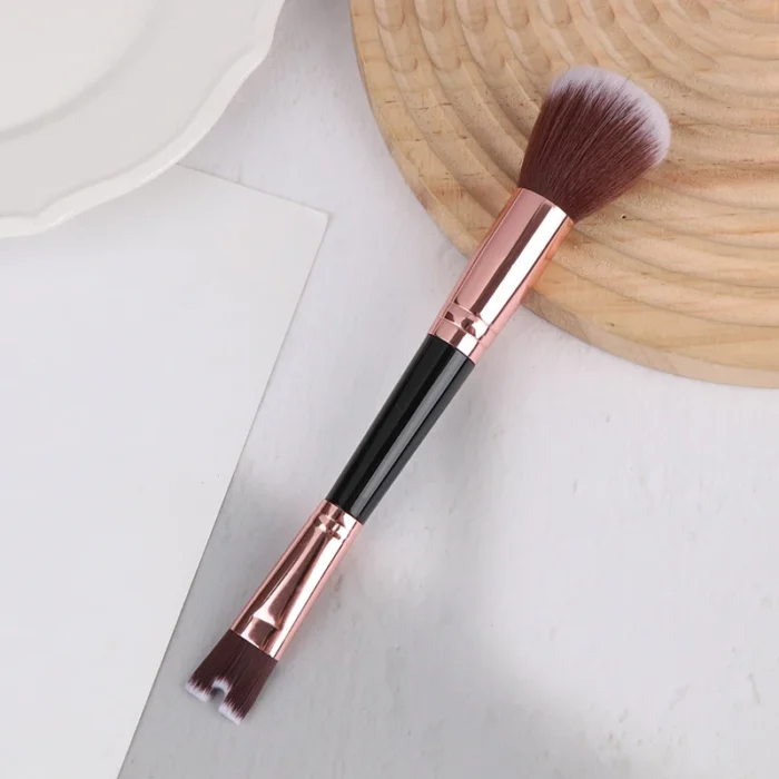 Dual-End U-Shaped Makeup Brush for Nose Contour Foundation Highlighter And Blush - Face Beauty Cosmetics Tool - Image 3