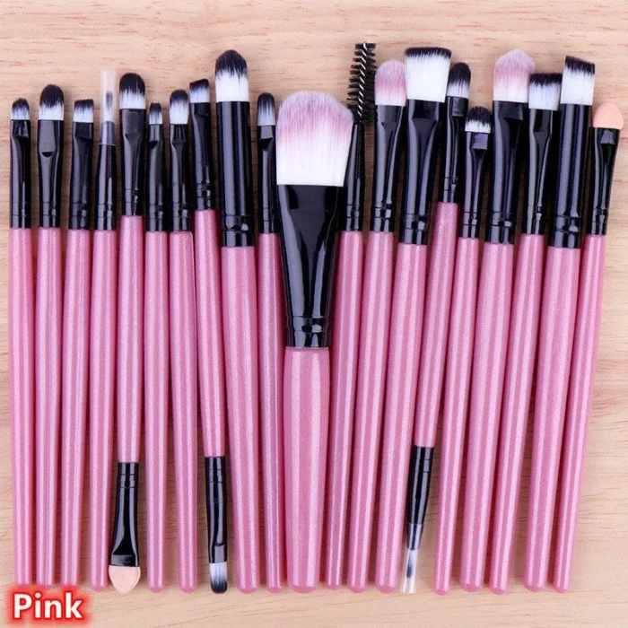 20PCS Makeup Brushes Set Professional Plastic Handle Foundation Eyeshadow Make Up Brushes - Image 3