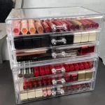 Acrylic Cosmetics Storage Case Four Drawer Type Transparent Cosmetics Box Large Size Manicure Makeup Organizer Display Case - Image 2
