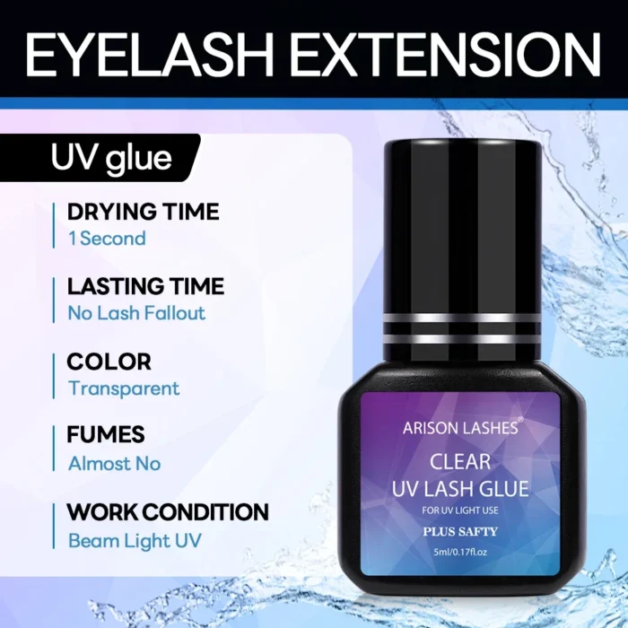 ARISON 5ml UV Eylash Glue 1~2s Quick-Drying Waterproof Professional Lash Glue Long-lasting Eyelashes Extension Adhesive - Image 4