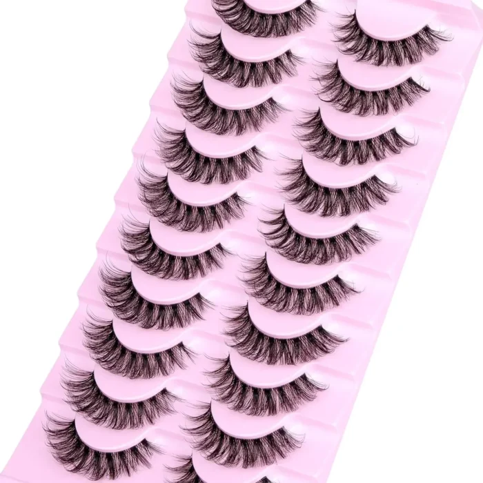 10-pairs-natural-fluffy-false-eyelashes-wispy-lashes-3d-volume-strip-lashes-d-curl-fake-eyelashes-with-clear-band-eye-lashes - Image 6