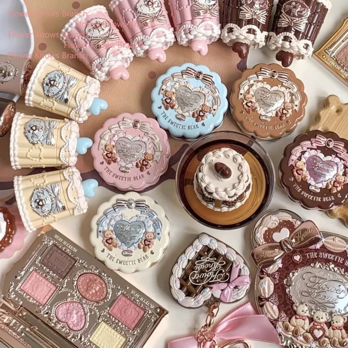 Flower Knows SWEETIE BEAR Makeup Box Gift Set All In One Perfume Shimmer Eye Shadow Palette Blush Lip Jelly Mystery Box 10 PCS - Image 5