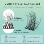 VYRILA Lash Extension Kit Wispy C Curl Lash Clusters Kit Hush 8-16mix Individual Lashes with Lash Bond and Seal Lash Tweezers - Image 2