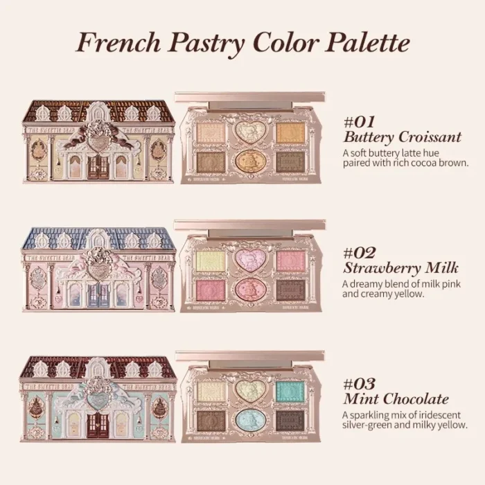 Flower Knows SWEETIE BEAR Highly Pigmented Eye Makeup Palette Eye Shadows Long Lasting Matte Shimmer Finish Cosmetics Gift Kit - Image 2