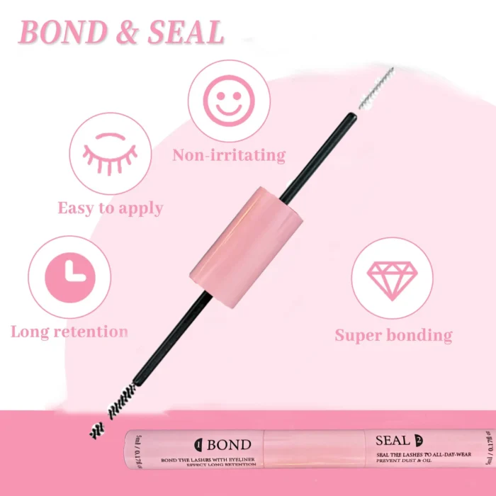 Lash Bond and Seal 10ml Individual Lashes Glue and Seal Super Strong Hold Lash Extension and Lash Glue Remover 5ml Tweezers Kit - Image 2
