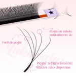 LAKANAKU 5D W Shaped Eyelashes Extension Volume Fans 6 Trays Cilios W Shape Lash Natural Soft Make-up Fans - Image 4