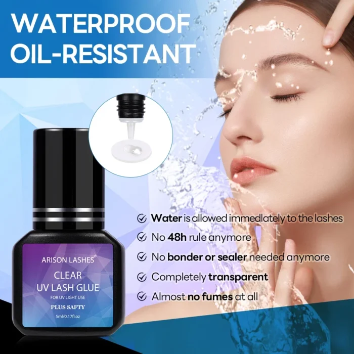 ARISON 5ml UV Eylash Glue 1~2s Quick-Drying Waterproof Professional Lash Glue Long-lasting Eyelashes Extension Adhesive - Image 5