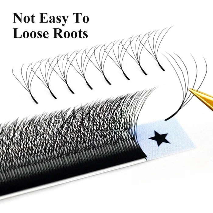 LAKANAKU 5D W Shaped Eyelashes Extension Volume Fans 6 Trays Cilios W Shape Lash Natural Soft Make-up Fans - Image 3