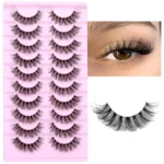10-pairs-natural-fluffy-false-eyelashes-wispy-lashes-3d-volume-strip-lashes-d-curl-fake-eyelashes-with-clear-band-eye-lashes - Image 3