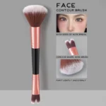 Dual-End U-Shaped Makeup Brush for Nose Contour Foundation Highlighter And Blush - Face Beauty Cosmetics Tool
