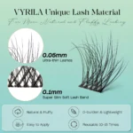 Individual Lashes Cluster C Curl Mix Lash Clusters 3D Wispy DIY Eyelash Extension 0.1mm Super Thin Band Resuable Natural Lashes - Image 2