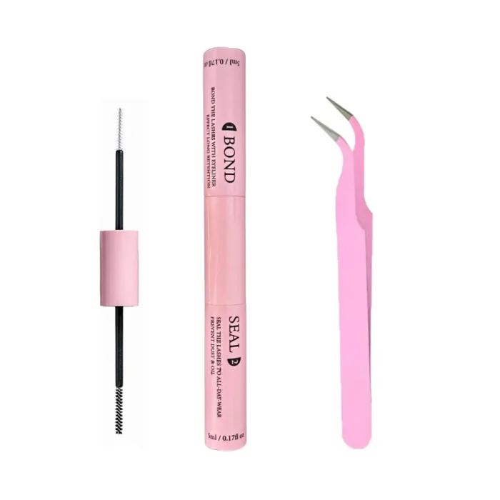 Lash Bond and Seal 10ml Individual Lashes Glue and Seal Super Strong Hold Lash Extension and Lash Glue Remover 5ml Tweezers Kit - Image 1