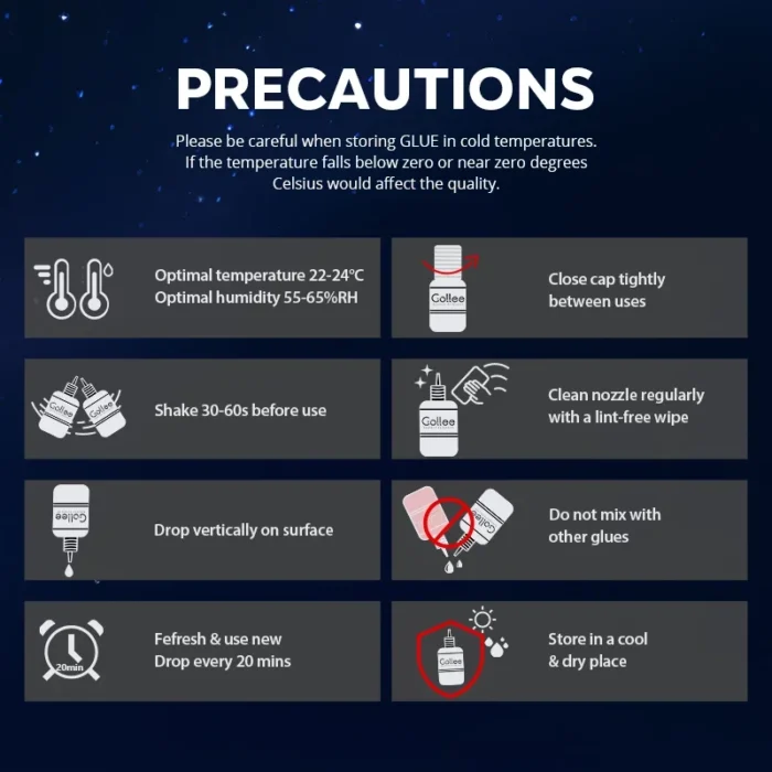 Gollee New Gray Traceless 0.5-1s Eyelash Extension Glue Hypoallergenic Eyelash adhesive Glue Professional Eyelash Glue - Image 6