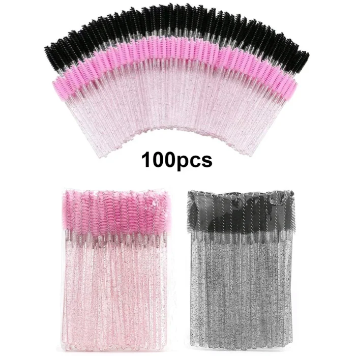 100pcs Disposable Eyelash Brushes Spoolies Micro Lash Mascara Wands Combs Wholesale for Eyelash Extension Makeup Cosmetic Tools - Image 1