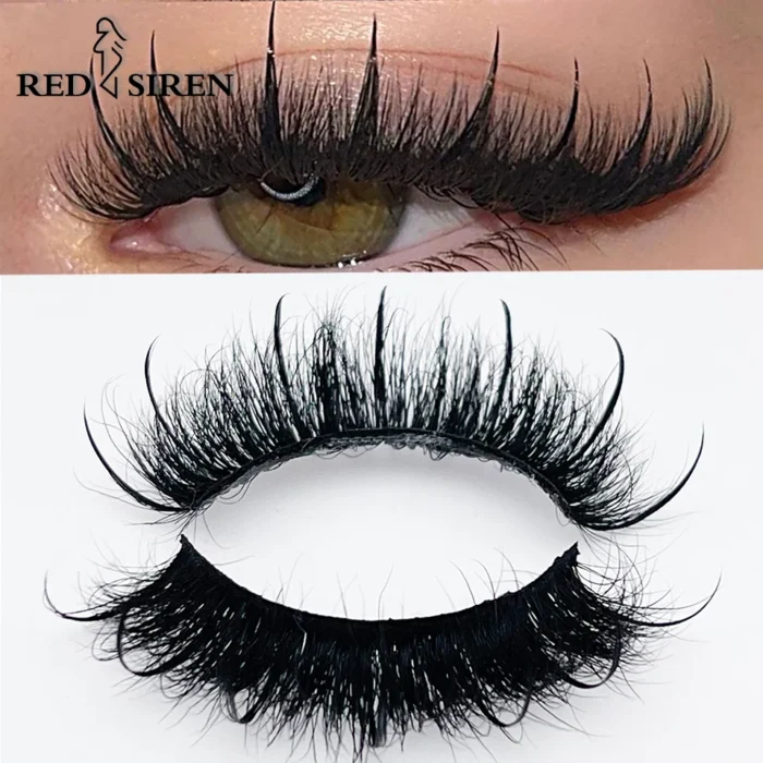 New Spike Real Mink Lashes High Quality 16mm 18mm 20mm 25mm Volume Fluffy Wispy Strip Lashes Suppliers Wholesale Mink Eyelashes - Image 1