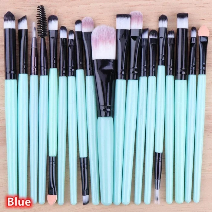 20PCS Makeup Brushes Set Professional Plastic Handle Foundation Eyeshadow Make Up Brushes - Image 5