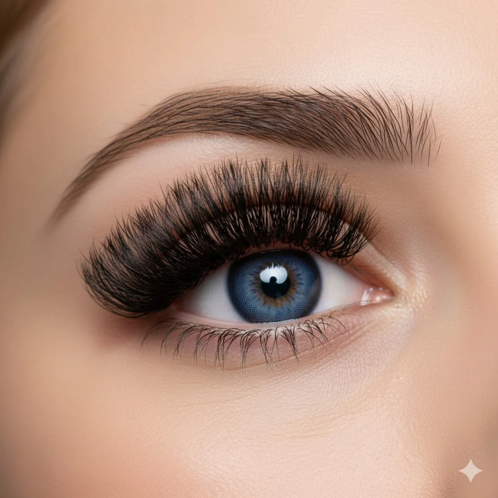 Eyelash Extensions with Contact Lenses